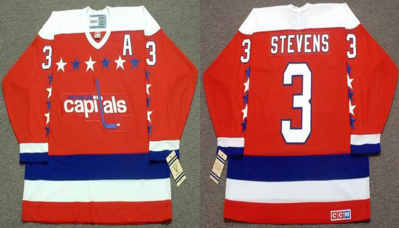 2019 Men Washington Capitals #3 Stevens red CCM NHL jerseys